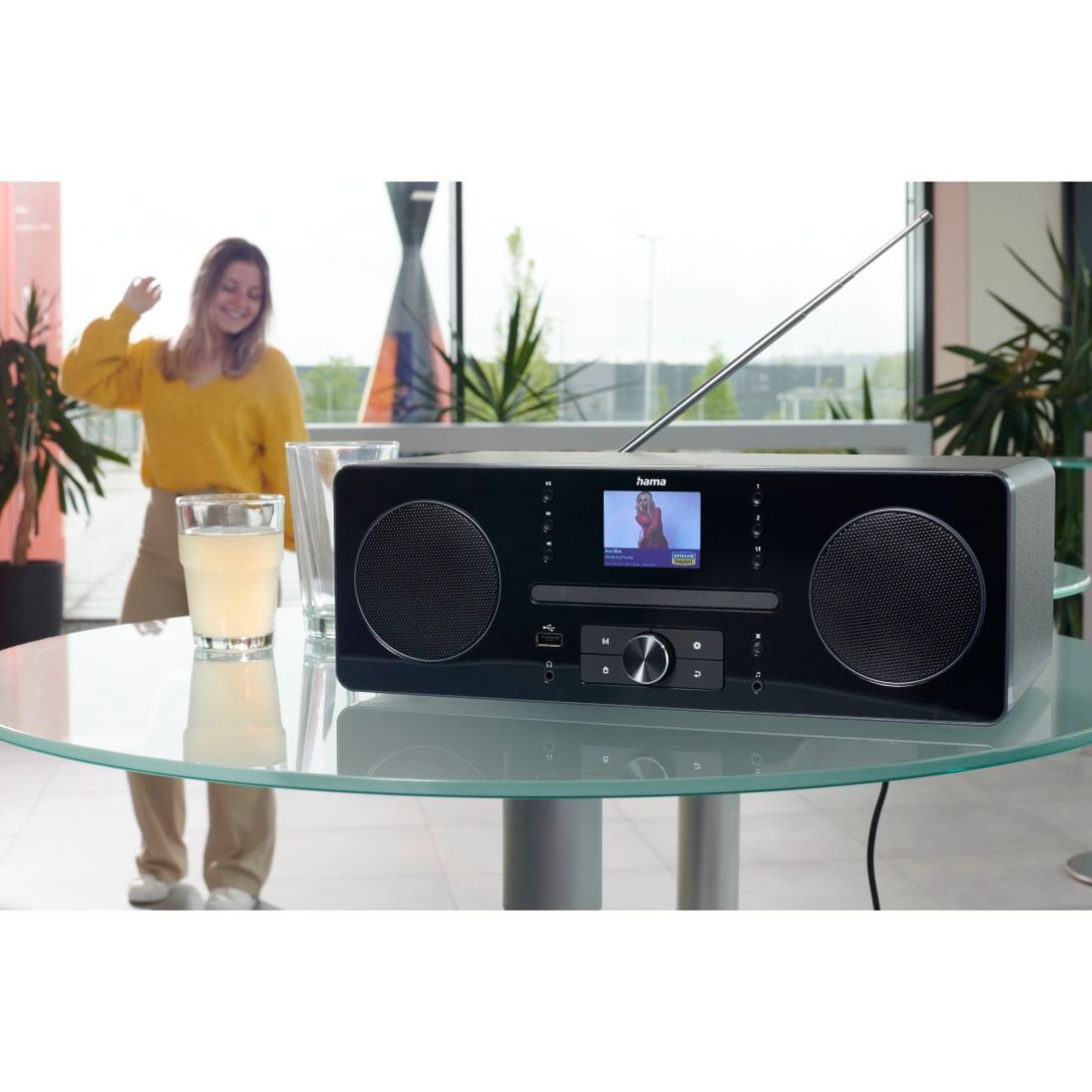 Hama Digitalradio DR1560CBT, DAB+ FM CD Bluetooth® RX, Schwarz