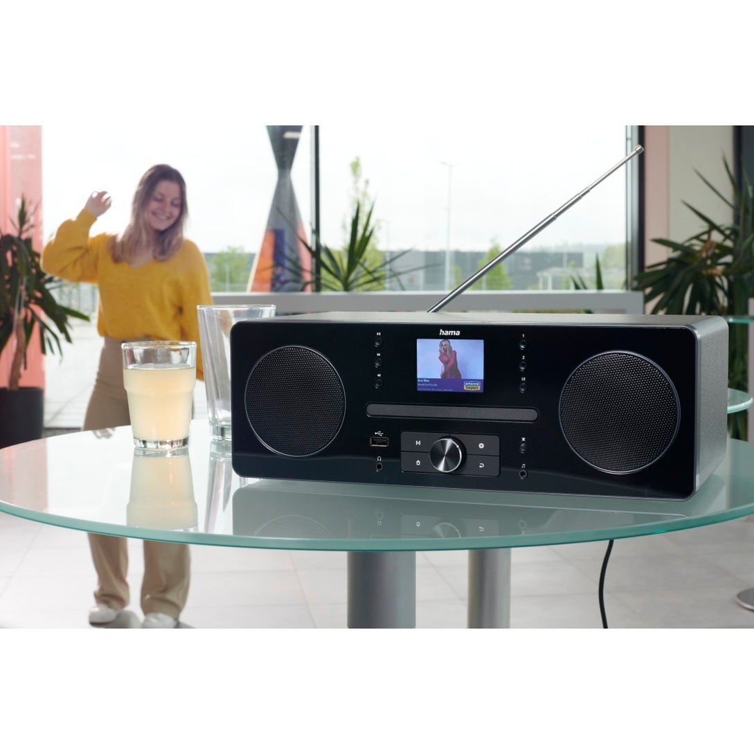 RX, Hama Schwarz CD FM Bluetooth® DAB+ DR1560CBT, Digitalradio