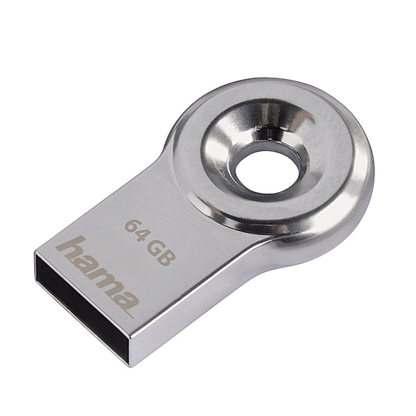 Hama FlashPen Drop, USB 2.0, 64 GB, 15MB/s, Metall