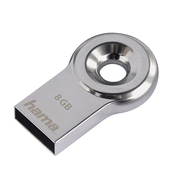 Hama FlashPen Drop, USB 2.0, 8 GB, 15MB/s, Metall