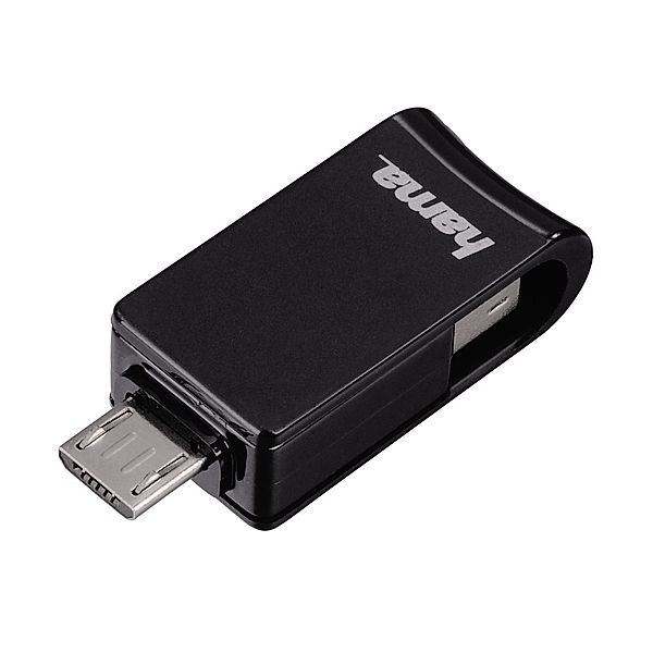Hama FlashPen Turn, USB 2.0, 64GB, 15MB/s, Schwarz