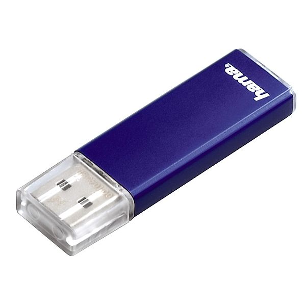 Hama FlashPen Valore, USB 2.0, 64 GB, 25MB/s, Blau, für TV