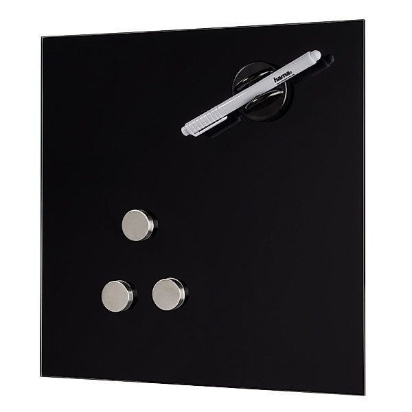 Hama Glas-Magnetboard, 30 x 30 cm, Schwarz