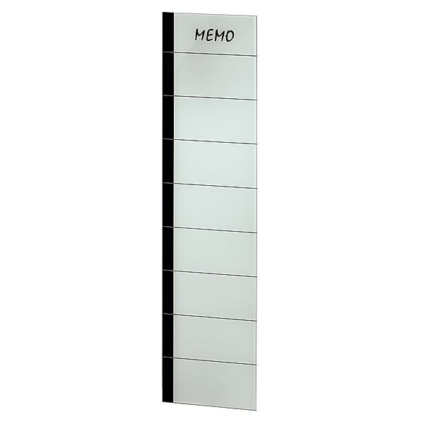 Hama Glas-Magnetboard Belmuro, mit Memofeld, 21 x 84 cm, Weiß