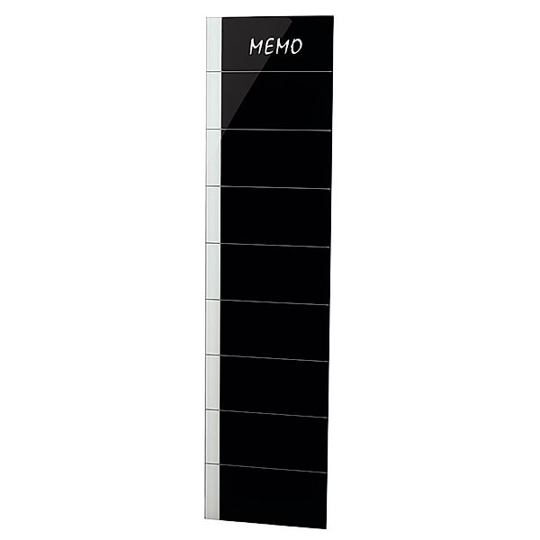 Hama Glas-Magnetboard Belmuro, mit Memofeld, 21 x 84 cm, Schwarz