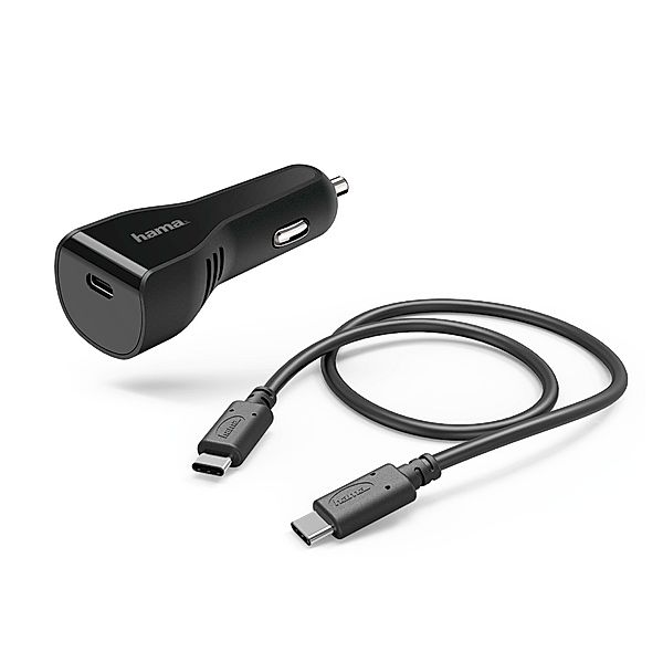 Hama Kfz-Ladeset, USB Type-C-Port, Power Delivery (PD), 3A, Schwarz