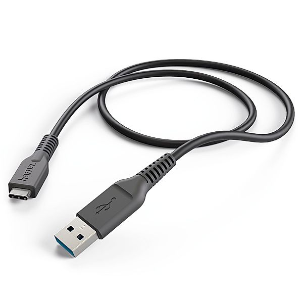 Hama Lade-/Datenkabel, USB Type-C, 0,6 m, Schwarz