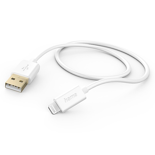 Hama Ladekabel, USB-A - Lightning, 1,5 m, Weiss