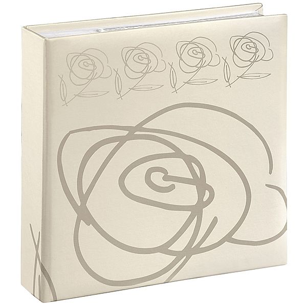 Hama Memo-Album Wild Rose, für 200 Fotos im Format 10x15 cm, Weiß