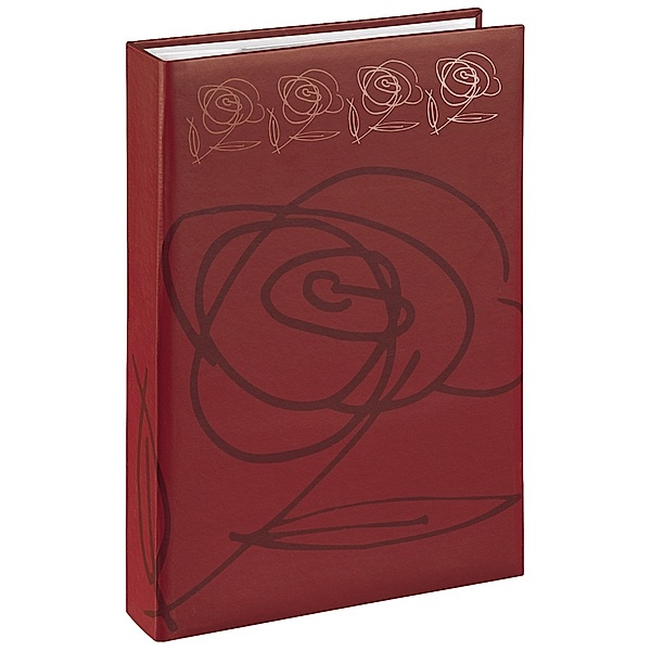 Hama Memo-Album Wild Rose, für 300 Fotos im Format 10x15 cm, Rot