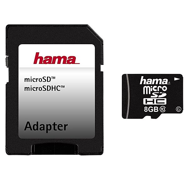 Hama microSDHC 8GB Class 10 + Adapter/Tablet-PC