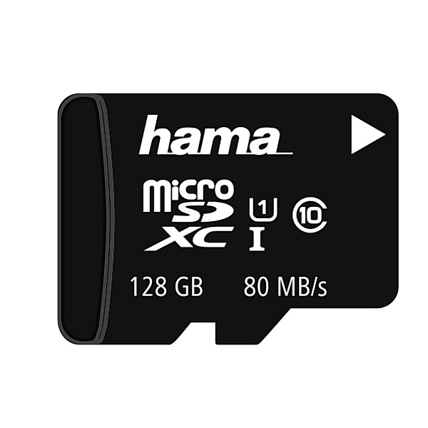Hama microSDXC 128GB Class 10 UHS-I 80MB/s ohne Adapter/Mobile