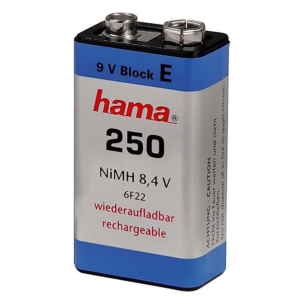 Hama NiMH-Akku 9V-E-Block 250 mAh, Akku