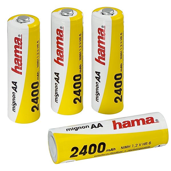 Hama NiMH-Akkus Ready4Power, 4x AA (Mignon - HR 6) 2400 mAh