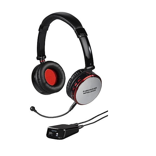 Hama Overhead-Headset Insomnia Wireless für PS3, Rot