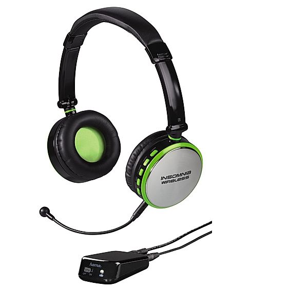 Hama Overhead-Headset Insomnia Wireless für Xbox360, Grün