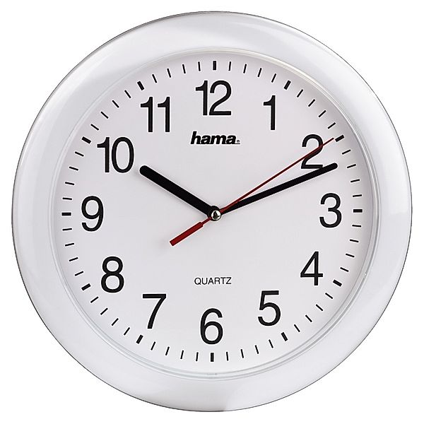 Hama Quarz-Wanduhr PP-250, Weiss