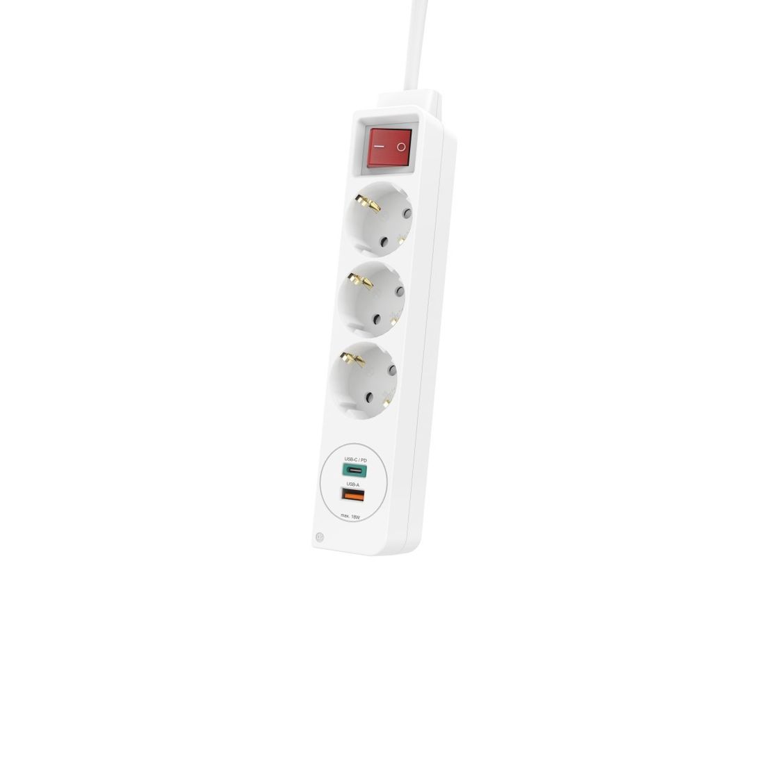 Hama Steckdosenleiste, 3-fach, USB-C- USB-A-Buchse, PD Fast Charge, max.  18W, WS | Weltbild.de