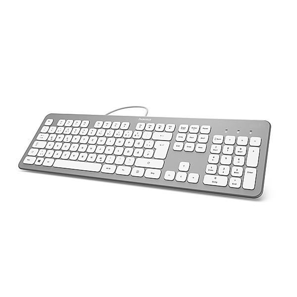 Hama Tastatur KC-700, Silber/Weiß