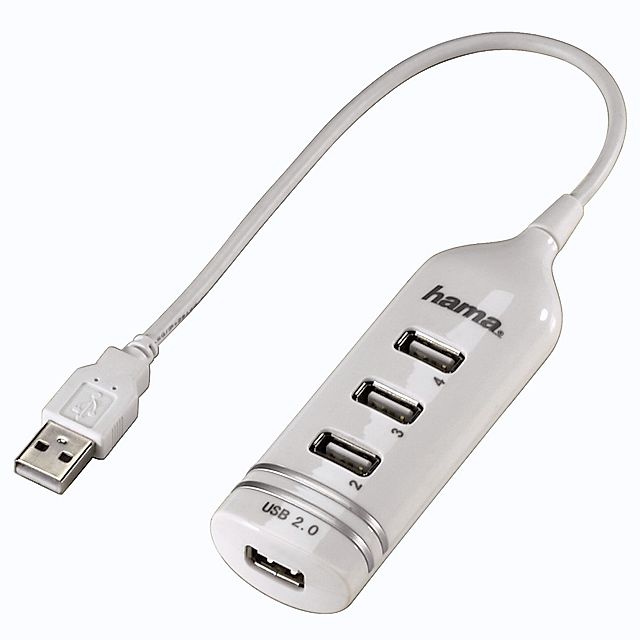Hama USB-2.0-Hub 1:4, bus-powered, Weiss bestellen | Weltbild.ch