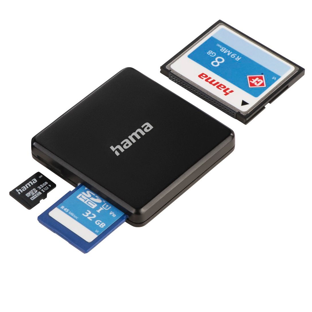 Hama USB-3.0-Multi-Kartenleser, SD microSD CF, Schwarz | Weltbild.de