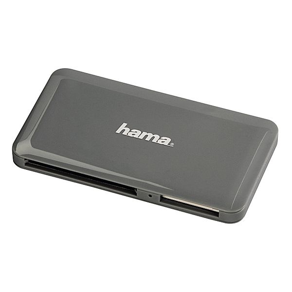 Hama USB-3.0-Multikartenleser Slim, SD/microSD/CF/MS, Grau