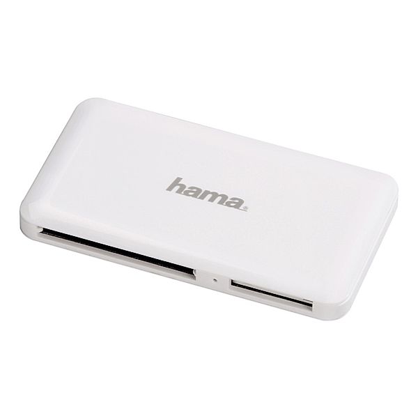 Hama USB-3.0-Multikartenleser Slim, SD/microSD/CF/MS, Weiß