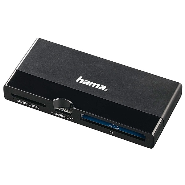 Hama USB-3.0-UHS-II-Multi-Kartenleser, SD/microSD/CF, Schwarz