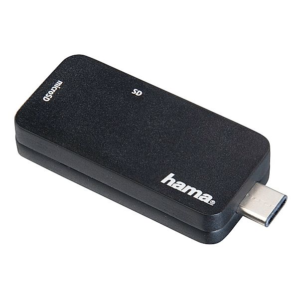 Hama USB-3.1-Type-C-OTG-Kartenleser, SD/microSD, Schwarz