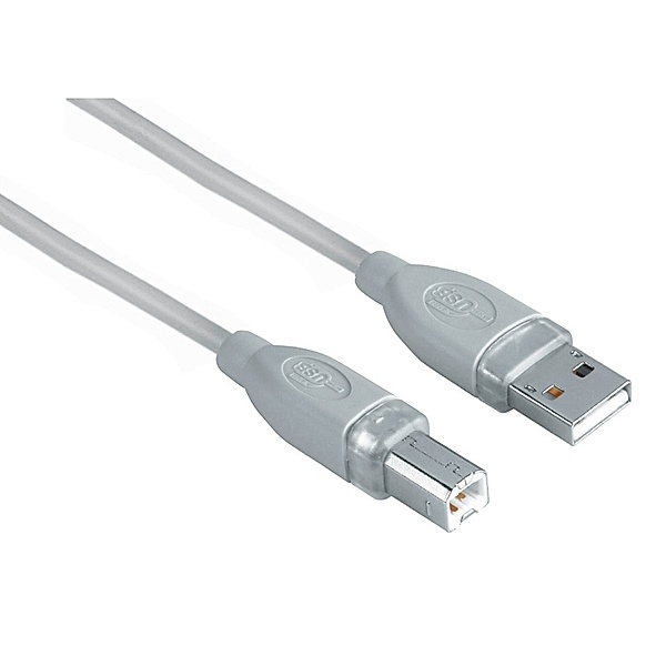 Hama USB-Anschlusskabel A-Stecker - B-Stecker, 1.8 m, Grau