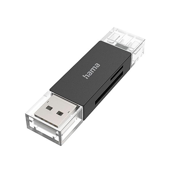 Hama USB-Kartenleser, OTG, USB-A + USB-C, USB 3.2, SD/microSD