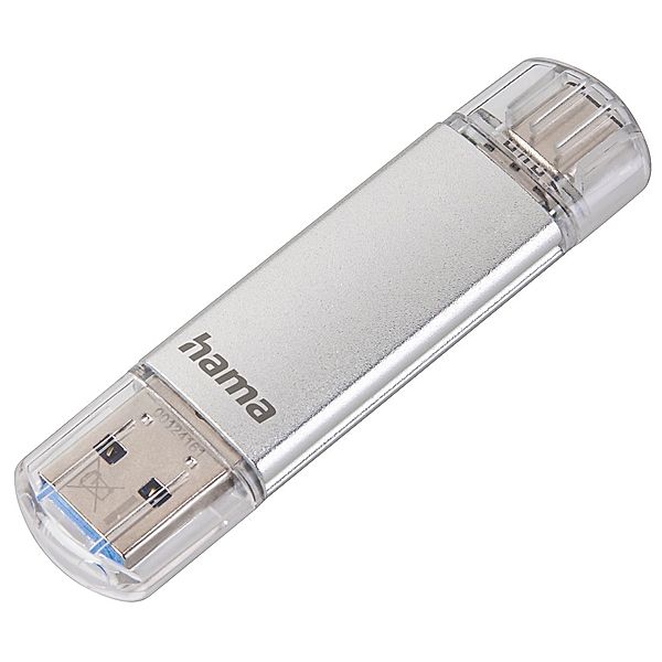 Hama USB-Stick C-Laeta, Type-C USB 3.1/USB 3.0, 16GB, 40 MB/s, Silber