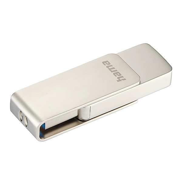 Hama USB-Stick Rotate Pro, USB 3.0, 128GB, 100MB/s, Silber