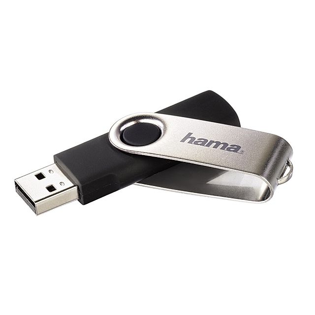 Hama USB-Stick Rotate, USB 2.0, 64GB, 15MB s, Schwarz Silber | Weltbild.de