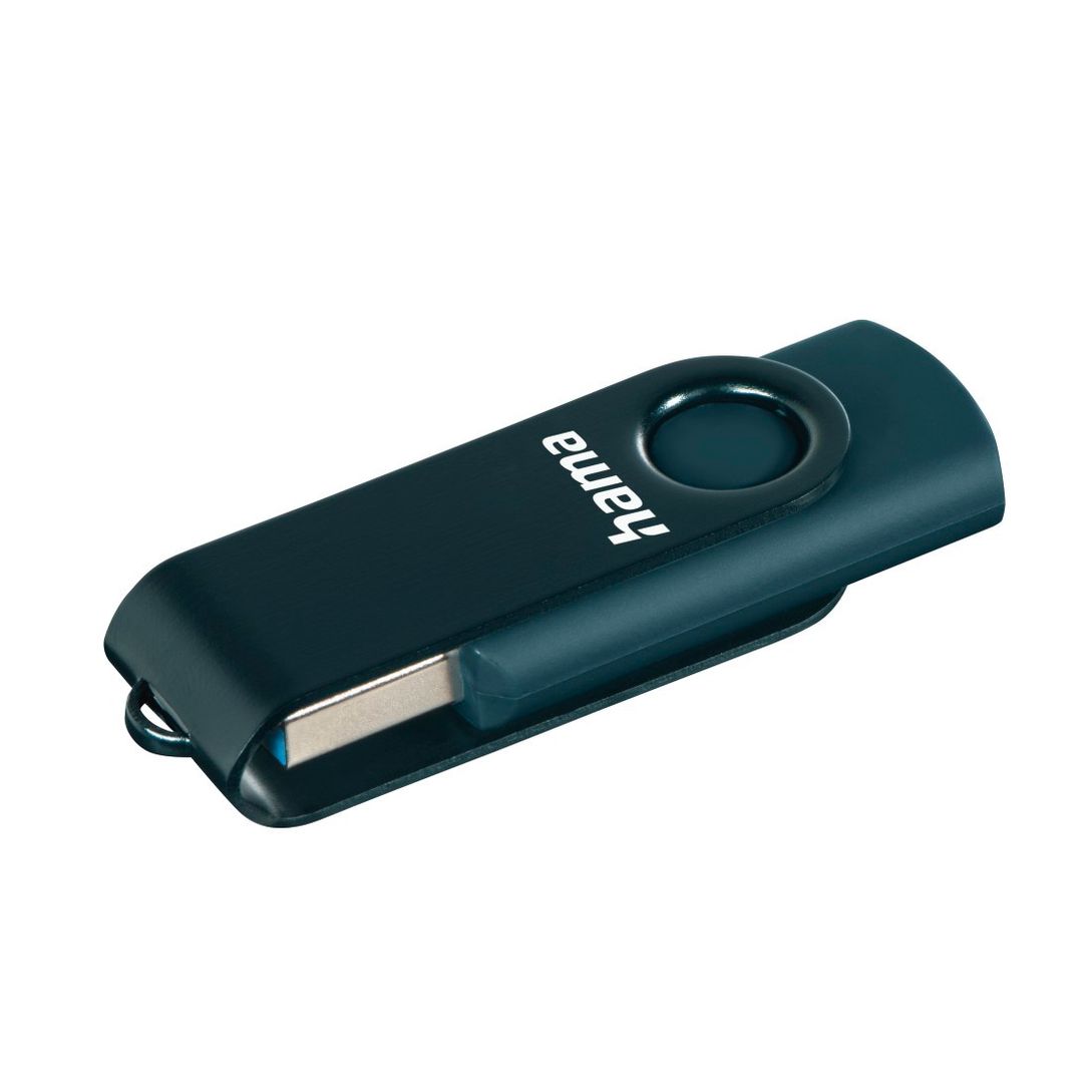 Hama USB-Stick Rotate, USB 3.0, 128GB, 90MB s, Petrolblau | Weltbild.de