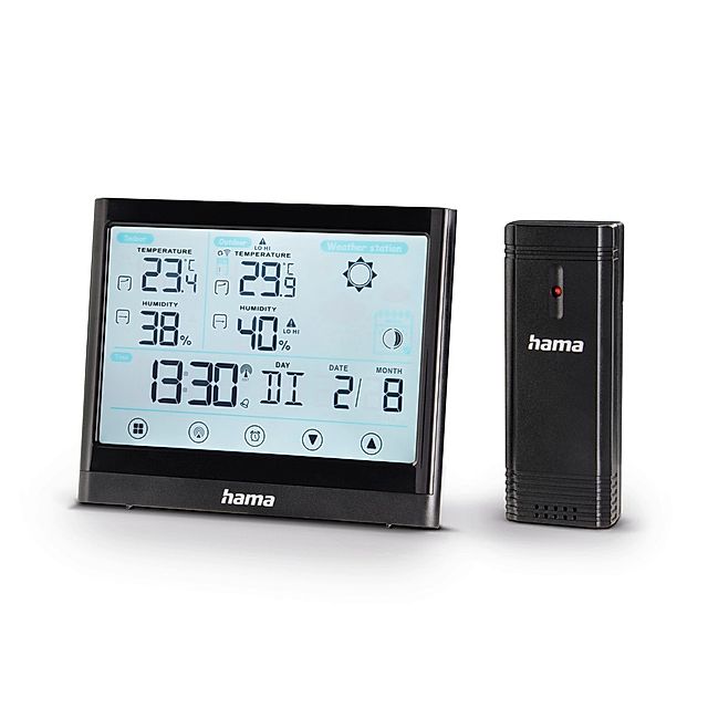 Hama Wetterstation Full Touch, Schwarz bestellen