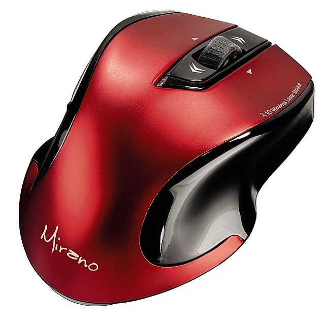 Hama Wireless Laser Mouse Mirano, geräuschlos, Rot Schwarz | Weltbild.de