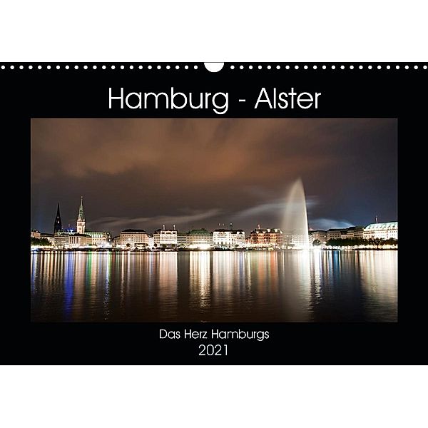 Hamburg - Alster (Wandkalender 2021 DIN A3 quer), Borg Enders