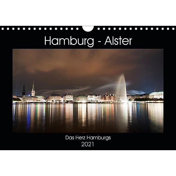 Hamburg - Alster (Wandkalender 2021 DIN A4 quer), Borg Enders