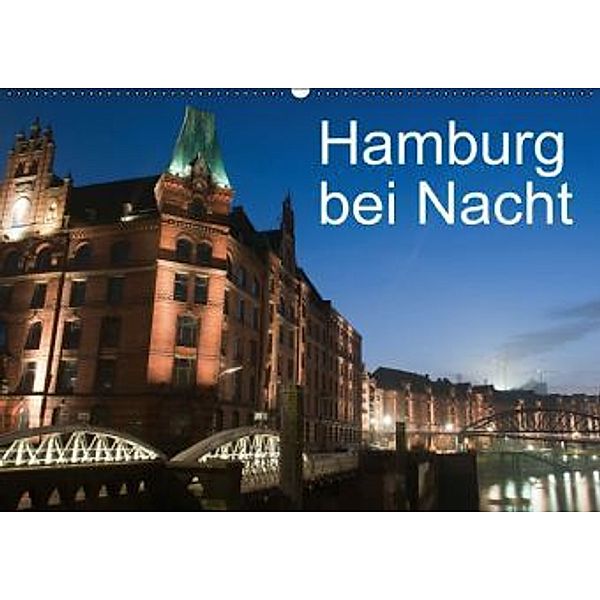 Hamburg bei Nacht (Wandkalender 2015 DIN A2 quer), Borg Enders