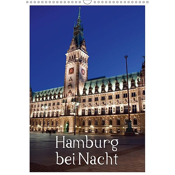 Hamburg bei Nacht (Wandkalender 2021 DIN A3 hoch), Borg Enders