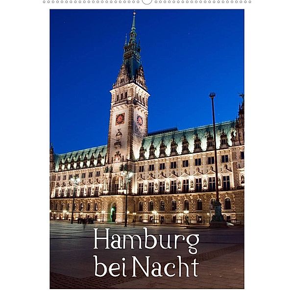 Hamburg bei Nacht (Wandkalender 2023 DIN A2 hoch), Borg Enders