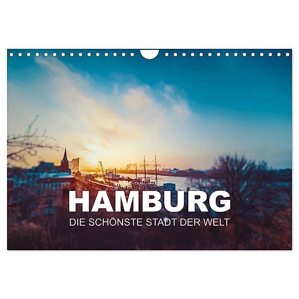 Hamburg - die schönste Stadt der Welt (Wandkalender 2024 DIN A4 quer), CALVENDO Monatskalender, Florian Kunde