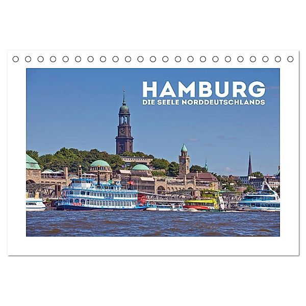 HAMBURG Die Seele Norddeutschlands (Tischkalender 2024 DIN A5 quer), CALVENDO Monatskalender, Melanie Viola