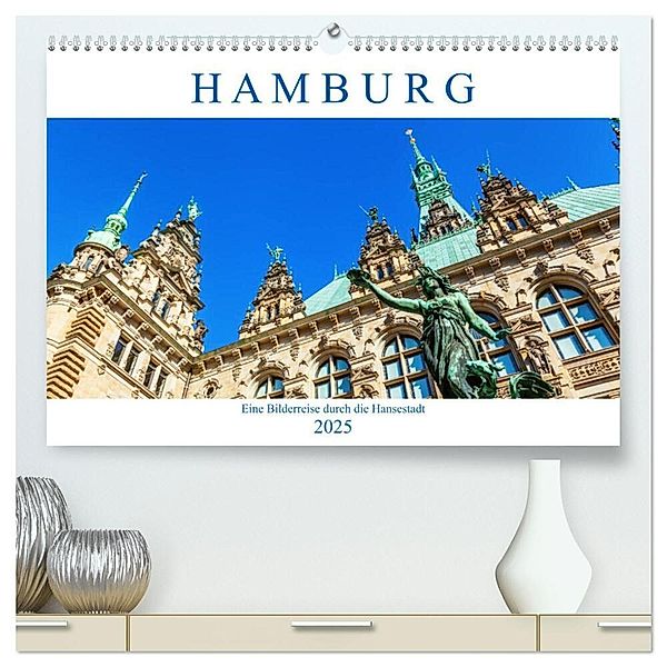 Hamburg - eine Bilderreise durch die Hansestadt (hochwertiger Premium Wandkalender 2025 DIN A2 quer), Kunstdruck in Hochglanz, Calvendo, Christian Müller