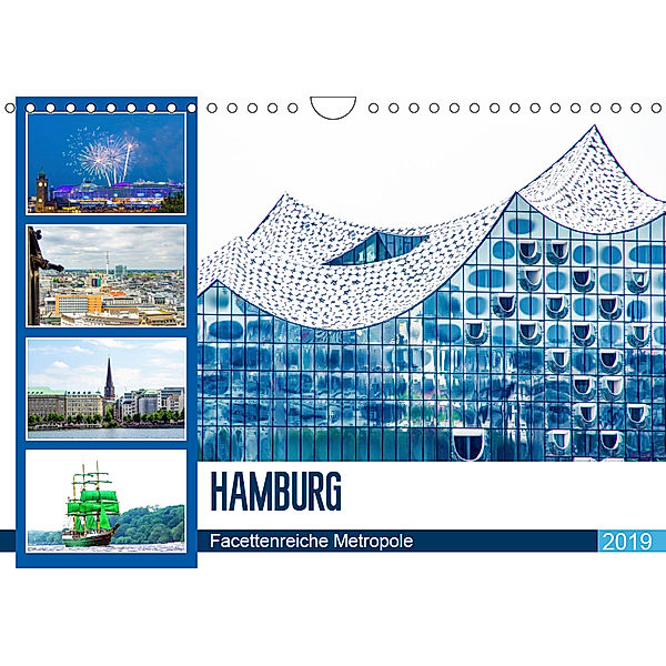 Hamburg - facettenreiche Metropole (Wandkalender 2019 DIN A4 quer), Nina Schwarze