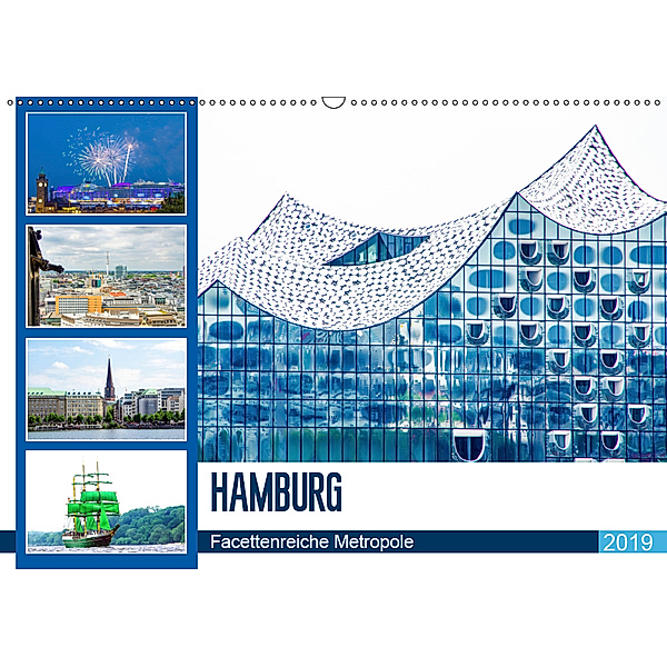 Hamburg - facettenreiche Metropole (Wandkalender 2019 DIN A2 quer), Nina Schwarze