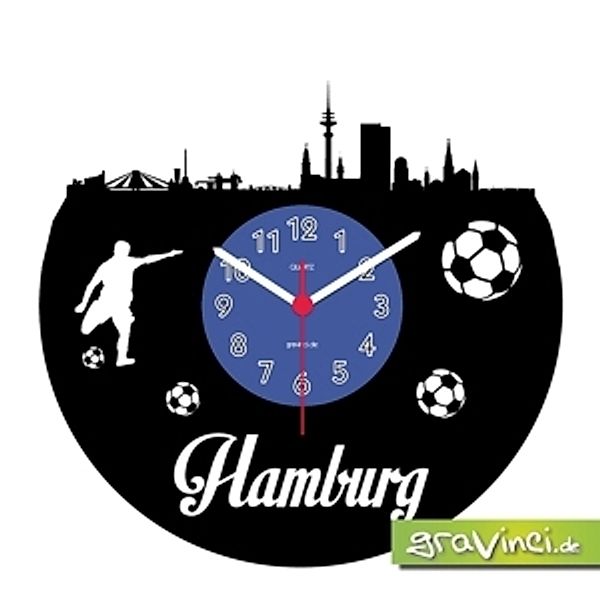 Hamburg Fan-Sport Fußball Deutschland, Vinyl Schallplattenuhr