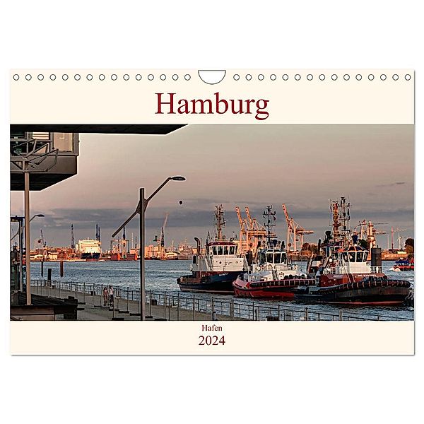 Hamburg Hafen (Wandkalender 2024 DIN A4 quer), CALVENDO Monatskalender, Heinz Pompsch