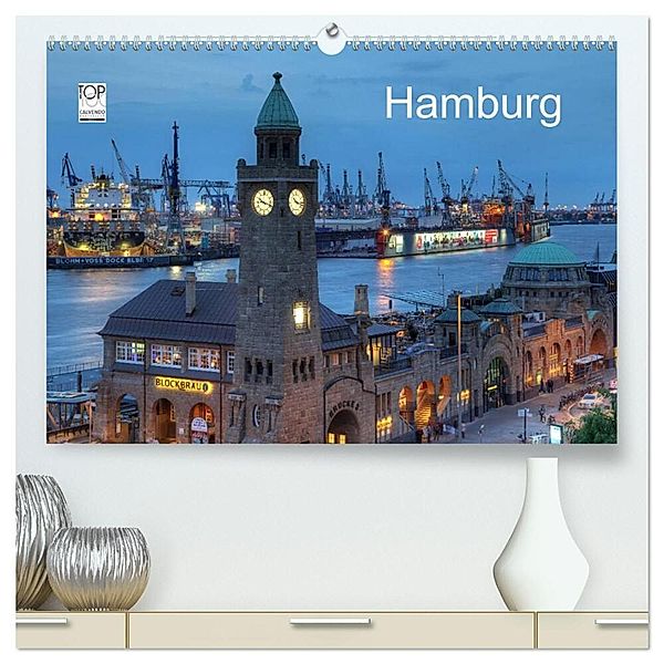Hamburg (hochwertiger Premium Wandkalender 2024 DIN A2 quer), Kunstdruck in Hochglanz, Joachim Hasche